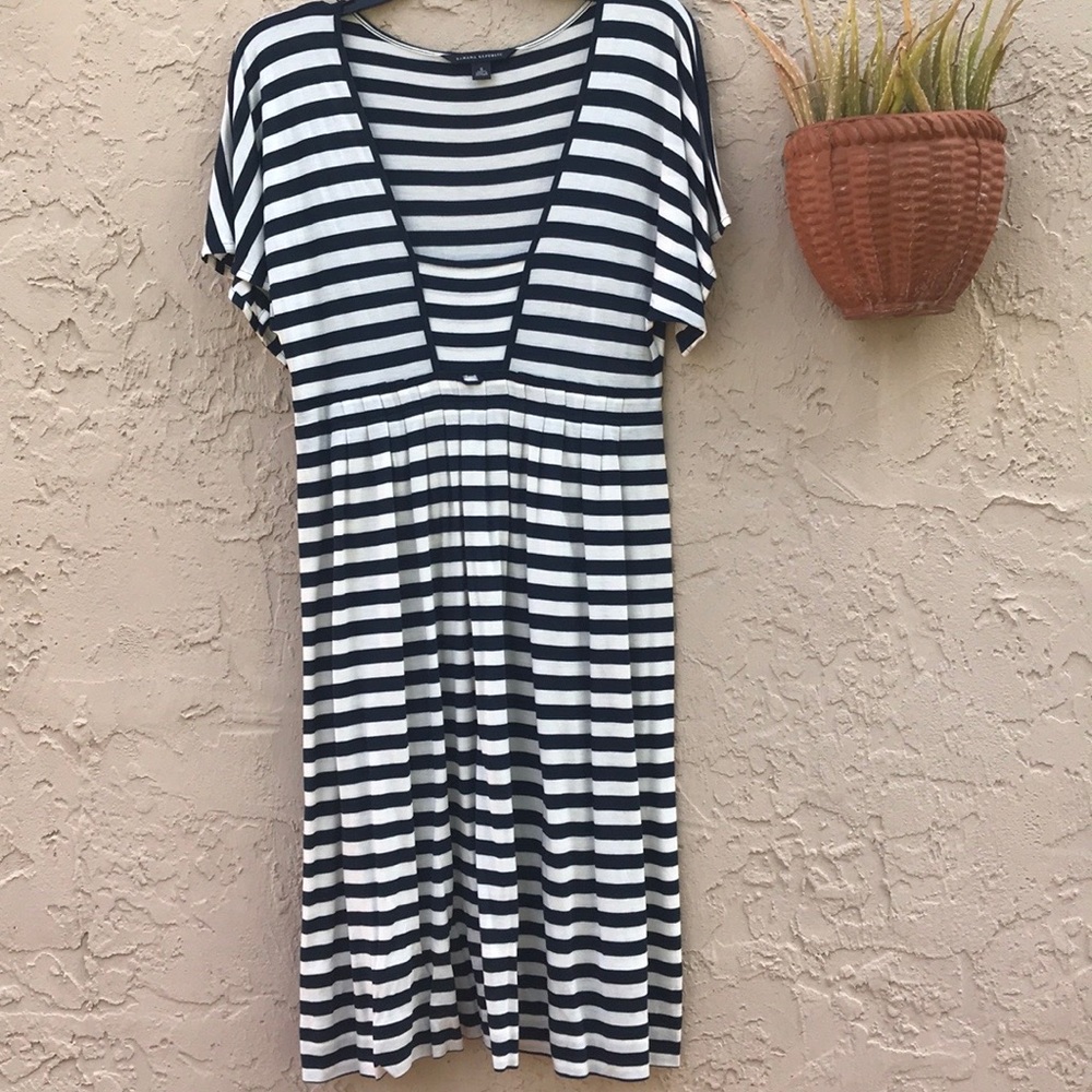 🌺SWEET! Banana Republic Nautical Navy/White Striped Dress